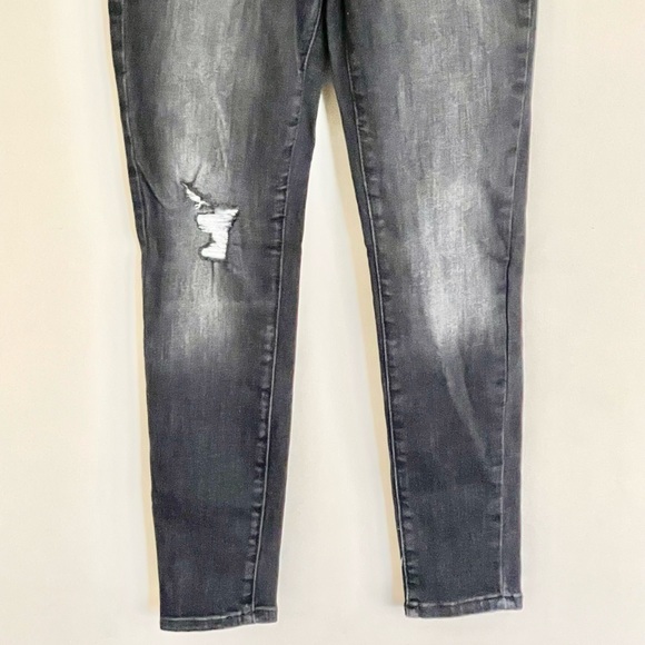 Thereabouts Superflex Jeggings Black Stretch Distressed Jeans Kids size 10 Reg - Picture 3 of 6